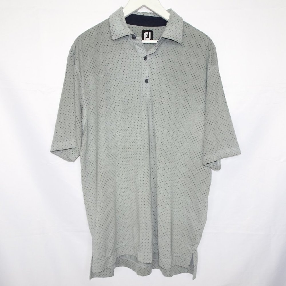FootJoy Gray Dot Shimmer Golf Polo Tshirt
